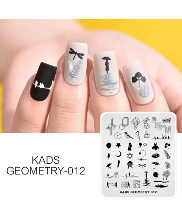 KADS Nail Art Stamping plate Nail Template Nail Art Design Tool Nail DIY Design Image Plate (GE012) - Buy Online on GoSupps.com