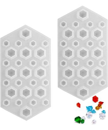 Diamond Gem Silicone Mold - 27 Cavity Clear Silicone Mold for Clay, Resin, Epoxy Crafting Projects - 2PCS Set - Buy Online on GoSupps.com