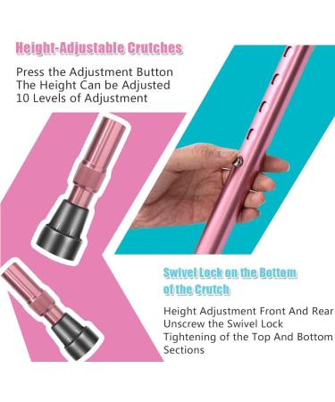 A Pair Foldable Forearm Crutches(Pink/Blue) Height Adjustable Crutches(93-115cm) Aluminum Lightweight Crutches Suitable Height 4'7 -6' (Color : Pink Size : Pair) Independence Blu Single - Buy Online on GoSupps.com