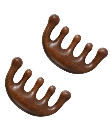 2 pieces gua Sha comb wooden ridge hair massage comb for scalp head massager scalp fatigue relief acupoint massager for men and women/head care/relaxation
