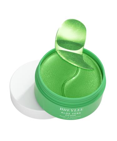 BREYLEE Aloe Vera Eye Mask  60 Pcs - Eye Treatment Mask  Under Eye Bags Treatment  Under Eye Masks for Puffy Eyes  Anti-Aging Anti-Wrinkle and Fine Lines  Under eye Dark Circles Green