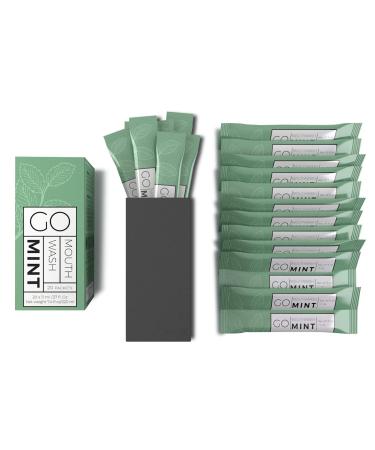 GO Mouthwash Packets  Single Size Mouthwash for Fresh Breath on The go. Airline Friendly  Liquid Mint Flavored Portable Travel Mouthwash. Great for AirBnB, spas, Hotels Too. (20 Single Packs) mint 0.37 Fl Oz (Pack of 20)