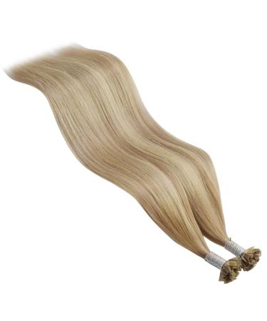 Youngsee Real Hair Extensions - Goldblond Bondings 35cm U Tip Remy Keratin Hair 50g #16/25 #p16/22 - International Shipping Available - Buy Online on GoSupps.com