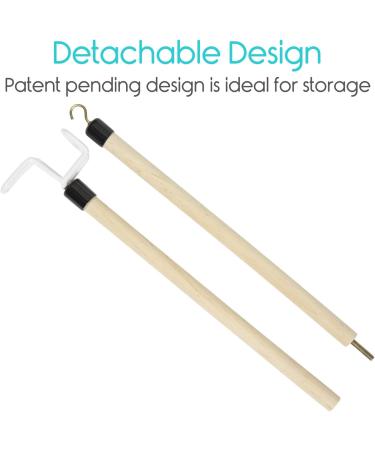 Vive Dressing Stick with Zipper Puller (27 Inch) - Sock Remover Tool for Elderly and Disabled - Mobility Aid for Compression Stockings - Independent Living Helper - Buy Online on GoSupps.com
