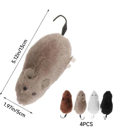 Emottle 4PCS Moving Mouse Toys Cute Clockwork Mouse Toys Wind Up Racing Mice Interactive Cat Toy Automatic Moving Mouse Toy For Pet Cat Indoor Kitten Playing Cat Enrichment Toy - Buy Online on GoSupps.com