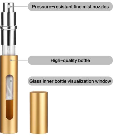 Saiveina 5ml Mini Perfume Atomizer Bottles - Refillable Travel Spray (4 Pack) | Ideal for Cologne & Fragrance - Buy Online on GoSupps.com