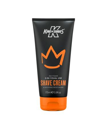 King of Shaves 2 in 1 No Foam Shaving Cream For Men Post Shave Moisturiser for Men Moisturising Shave Cream Men 175ml 175 ml (Pack of 1)