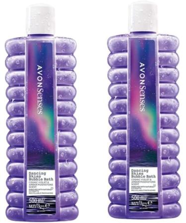 Dancing in Skies Bubble Bath Set - 2 Bottles x 500ml Mean's Double The Bliss of Luxury. Each"Infused with The Scent of Cosmic Violet and Amber Moonstone - Buy Online on GoSupps.com