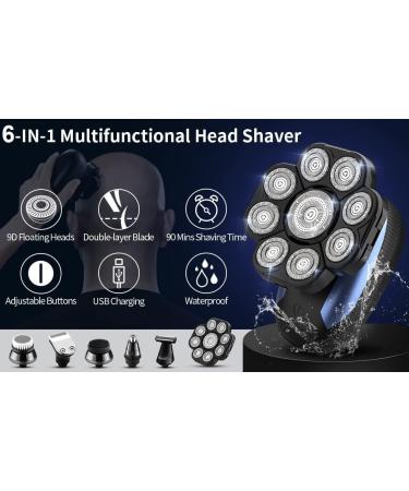 Buy 9D Electric Razor for Men - Rechargeable Cordless Rotary Shaver for Bald Heads | Wet & Dry Shaving Kit - Buy Online on GoSupps.com