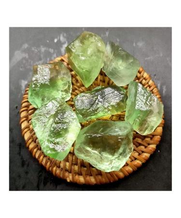 Natural Crystal Rough Natural Crystal Rough Natural Green Fluorite Quartz Crystal Rock Tumble Stones for Fish Tank Aquarium Garden Decoration (Size : 60-70G)