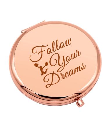 Cheerleader Gift for Girls Cheerleading Gift for Cheer Friend Cheerleader Inspirational Gift Compact Makeup Mirror for Sister Cheer Team Encouragement Gifts Travel Makeup Mirror for Her Birthday Gifts