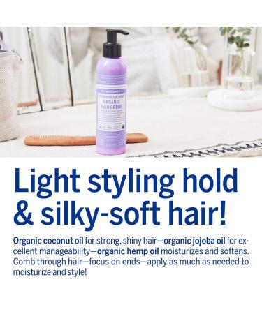 Dr. Bronner's Organic Hair Creme 6oz - Lavender Coconut Leave-In Conditioner & Styling Cream | Organic Oils, Shine & Strength Support, Nourishing Scalp, Non-GMO - Buy Online on GoSupps.com