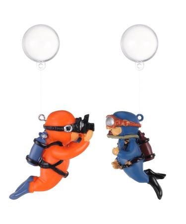 Dacitiery 2 pieces aquarium decoration floating fish playmates for aquariums sweet little divers aquarium decoration interesting aquarium accessories fish tank ornamental aquarium landscape - Buy Online on GoSupps.com