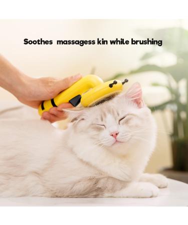 YNNICO Self Cleaning Slicker Brush for Dogs and Cats - Shedding & Grooming Tool in Yellow - Buy Online on GoSupps.com