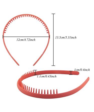 Duufin 12 Pieces Plastic Teeth Headbands for Girls and Women - Non Slip Hair Accessories in 12 Colors - Buy Online on GoSupps.com