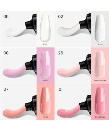 Phoenixy Poly Extension Gel Kit with 6 Colors, 36W UV/LED Lamp - Complete Nail Extension Kit for Women - Poly Nail Gel Polish Gift Set - Buy Online on GoSupps.com