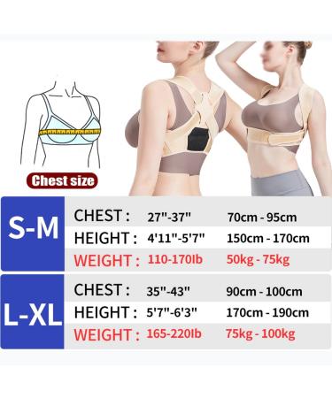 mdlian Posture Corrector | Adjustable Back Support Belt & Shoulder Brace for Adults | Invisible Hunchback Support (Beige S/M - Buy Online on GoSupps.com