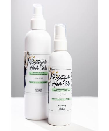 Rastta Locs Rosewater and Lavender Conditioning Loc and Body Spray for Dreads, Dreadlocks, Braids, Hair Moisturizer, Dreadlock Spray. - Tropical Mint Fragrance - 8oz 8 Ounce (Pack of 1)