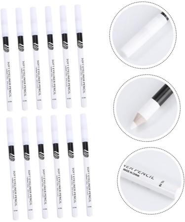 Lot de 24 Crayons Eyeliner Blanc Naturel Mat 12 Cm Longue Tenue Imperm able pour Femme Maquillage Yeux Professionnels Cosm tiques Usage Quotidien - Buy Online on GoSupps.com