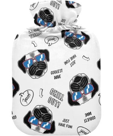 Naanle Funny Mops Dog Warm Water Bottle - 1L Heat Therapy for Pain Relief & Bedwarmer - Buy Online on GoSupps.com