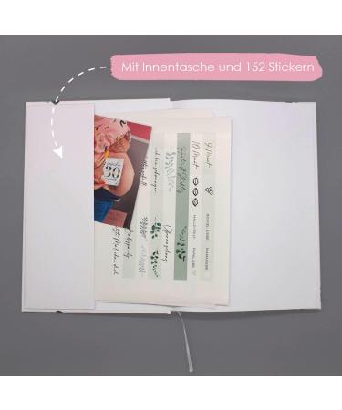 Floral Pregnancy Diary - 120 Pages with Pocket & 158 Stickers | Perfect Keepsake for Expecting Moms - Buy Online on GoSupps.com