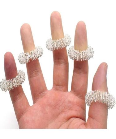 Finger Massage Rings - Sensory Hand Acupressure Therapy | Gold & Silver - International Shipping Available - Buy Online on GoSupps.com
