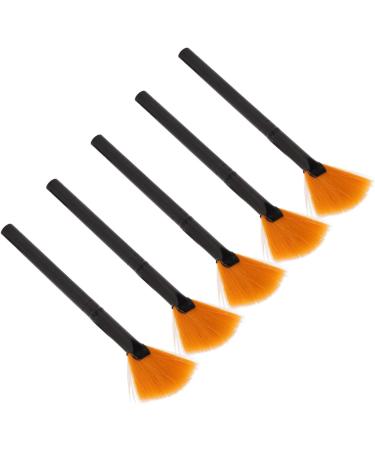 Qukaim Facial Fan Brush Fan Mask Brush Set of 5 Long Handle Facial Applicator Brushes for Mud Mask Blush Glycolic PeelSoft Makeup Tools - Buy Online on GoSupps.com