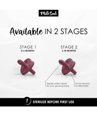 Milk Snob Calm n Cuddle Silicone Pacifier 0-6 Months - BPA Free Paci Teether for Newborns, Baby Registry Shower Gift for Boys and Girls - Buy Online on GoSupps.com