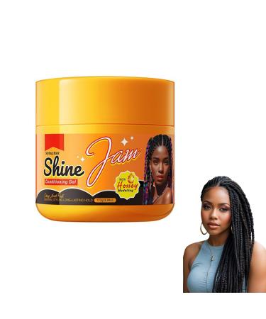 Crsetmyth Styling Sparkling Jam Hair Gel 113 G Shine n Jam Conditioning Gel Hair Shine Wax ShineNJam Magic Fingers Gel for Braids Great for Taming Fringes Ponytails Soft Weaves and