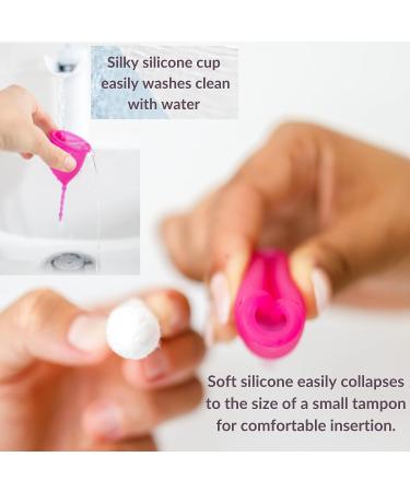 Kind Cup Menstrual Cup | Leak-Free Reusable Design | Up to 12-Hour Wear | Tampon & Pad Alternative | Ergonomic Fit | Small/Large Clear - Buy Online on GoSupps.com