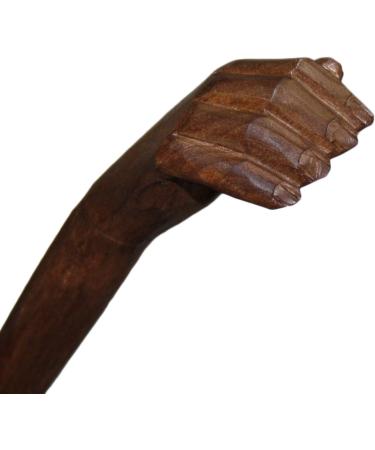 Hand-Carved Nora Back Scratcher - 50cm Curved Lime Wood Dark Stained Made in Germany | International Shipping - Buy Online on GoSupps.com