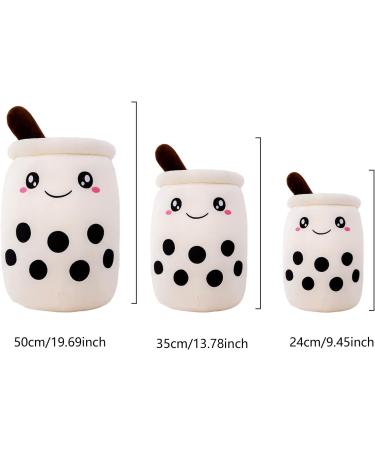 HICAS Bubble Tea Plush Pillow Boba Plushie Cartoon Doll - Yellow 50cm/19.69inch | Soft Milk Tea Cup Cushion Toy for Kids - Birthday Gift - Buy Online on GoSupps.com