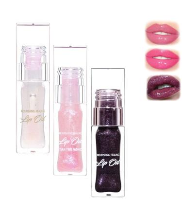 Optimismk Magic Color Changing Lip Oil 2024 New Cubtosmile Lip Gloss Long Lasting Hydrating Enchanting Color-Shifting Lip Oil Moisturizing Magic Color Changing Lip Oil V2 (3*Mix)