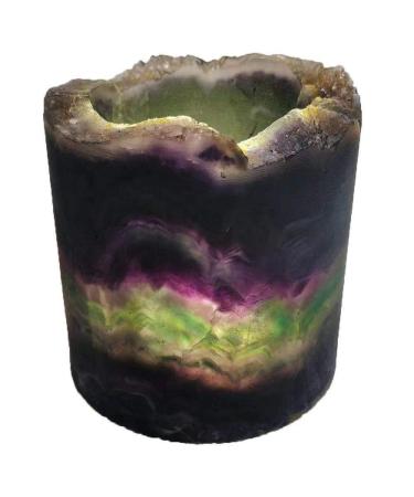 Natural Folk Crafts Wedding Souvenir Gemstone Rainbow Fluorite Cylindrical Crystals Stone 1pc Chakra Reiki Balancing