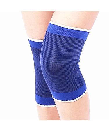 Kids Knee Sleeve Brace - Children Patella Pad- Knee Support for Girls  Boys - Soft Knitted Brace for Juvenile Arthritis Relief  Joint Pain  Meniscus Pain  Sports  Basketball  Running-Blue (1 pair)