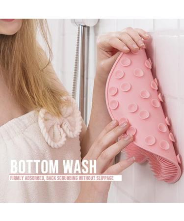 Shower Foot & Back Scrubber with Massage Pad | 2024 Non-Slip Cleaning Mat for Men & Women | Yellow Footrest with Suction Cups - Buy Online on GoSupps.com