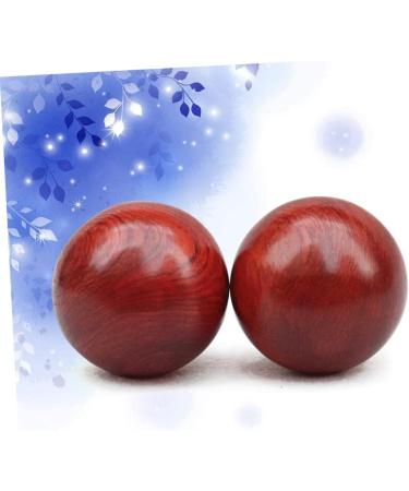 Minkissy Handmade Massage Roller Balls - 2PCS Chinese Style Stress Relief & Muscle Training - 5cm Red Fitness Massage Globe - Buy Online on GoSupps.com