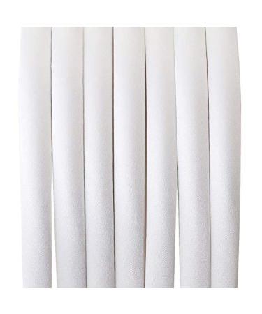 Suyegirl 20 PCS 1 CM White Satin Headbands - DIY Craft Hairbands for Women and Girls - Buy Online on GoSupps.com