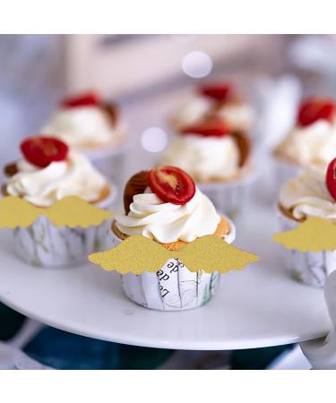 Toyvian 100 Pcs Cake Insert Nativity Ornaments for Glitter Cake Topper Theme Shower Decorations Fairy Birthday Cake Supplies Toppers Para Comida Gold Decor Wedding Food Baby Paper Dessert Golden 50pcsx2pcs 10X2.5CMx2pcs - Buy Online on GoSupps.com