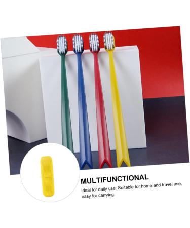 Gleavi Travel Toothbrush with 8 Sleeve Containers - Perfect for Sensitive Gums & Camping | Portable Bristle Toothbrush & Cover Box - Buy Online on GoSupps.com