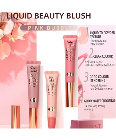 Pakivs 3 Colors Blush Beauty Wand - Long-Wearing Cream Liquid Blush - Buy Online on GoSupps.com