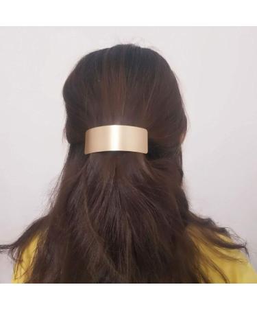 Elegant Vintage Large Hair Clips for Women - Retro Feather Hair Accessories & Metal Needles - Gold Rectangular Hairpins for All Hairstyles - Buy Online on GoSupps.com
