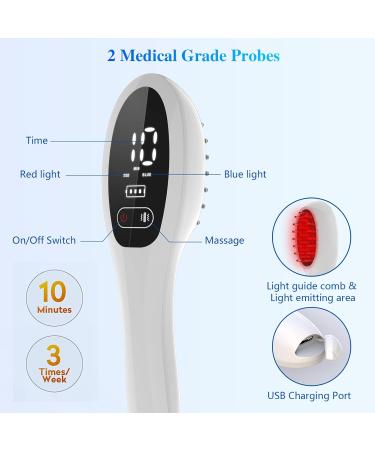 Ikeener Laser Hair Growth Comb | Red Infrared Light Therapy for Thinning Hair | Boosts Hair Regrowth - Buy Online on GoSupps.com