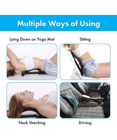 Spine Deck Back Stretcher for Lower Back - 4-Level Back Cracker in Black/Blue - Buy Online on GoSupps.com