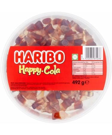 Happy Cola Bottles Tub 492g - Classic Cola Flavored Gummy Sweets - Buy Online on GoSupps.com