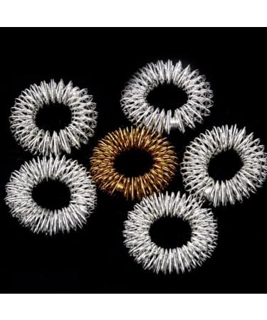 Finger Massage Rings - Sensory Hand Acupressure Golden Plastic Ring for Relaxation & Relief - Buy Online on GoSupps.com