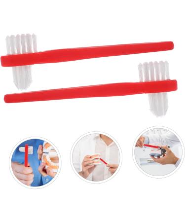 Minkissy 4-Piece Double-Sided Toothbrush Set | Prosthesis Cleaner & Denture Retention Tools | Travel-Friendly Oral Care Solutions - Buy Online on GoSupps.com