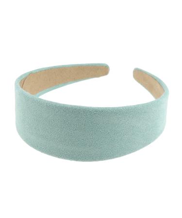 Womens Girls Occasion School Prom Dance Recital Wedding Bridal Party Birthday Christmas Evening Wide Suede Look WInter Hair Hairband Accessories Headband Alice Band (Aqua)