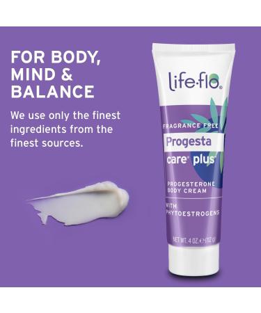 Life-Flo Progesta-Care Plus Progesterone Cream 20mg USP for Women - Supports Healthy Balance & Menopause Relief - Fragrance-Free, Paraben-Free - 4oz - Buy Online on GoSupps.com