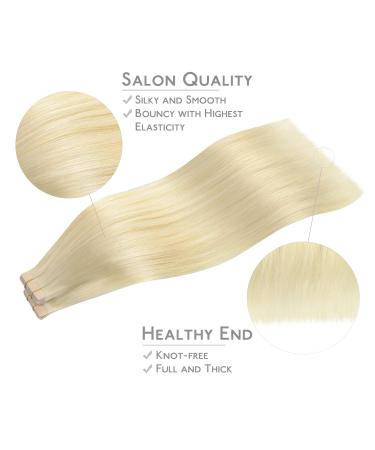 Real Hair Tape Extensions - 40PCS 60g 25cm 10 Inch Blonde - Silky Straight Skin Weft #613R Bleach Blonde - Buy Online on GoSupps.com